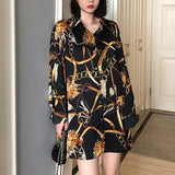 size laides shirts 2022 Spring summer fashion printing women's chiffon blouses casual loose Long sleeve blusas mujer