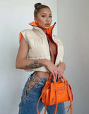 Contrast Double Side Wear Zipper Short