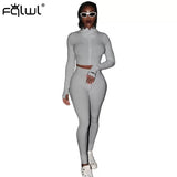 Lucky Label 2 Two Piece Set Women Outfits Activewear Fitness Elastic Crop Top Leggings Women Matching Set Tracksuit
