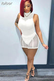 Summer Sexy Jumpsuit Women 2023 Sleeveless Patchwork Mesh Romper Womens Jumpsuit Black One Piece Outfit Bodycon