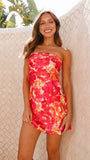 Sexy Chest-Clothed Floral-Print Dress Dress For Summer