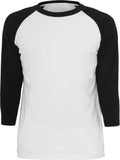 Mens New Baseball Tops Fashion Trend Hip Hop Skateboard Casual T Shirts 3/4 Sleeve Raglan
