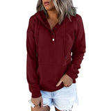 Autumn Winter Fashion Hooded Sweatshirt Women Warm Long Sleeve Solid Color Loose Pullover Top Clothes Casual Pocket