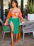 Summer Streetwear Long Skirts For Women 2023 Black Ruched Pink Skirts Fashion Orange Green Purple Pleated Midi Skirt Women 703-1-Outfit