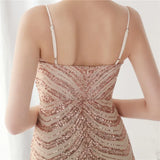 Shining Sequins V Neck Strapless Slim Formal Cocktail Party