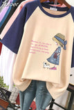 100% Cotton L-4XL T Shirt Plus Size Cartoon Girls Print Tshirt Short Sleeve Women Summer Sweet O Neck Oversized T