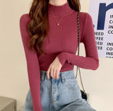 Winter Women Pullovers Sweater Turtleneck Knitted Sweater Women Tops Long Sleeve Short Slim Sweaters Girls Clothes