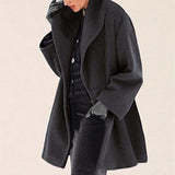 and American women's fashion plus size shawl collar woolen coat women's coat