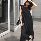 Women Loose Trendy New Fashion Korean Style Streetwear Ankle-length Summer High Waist All-match Ins Breathable