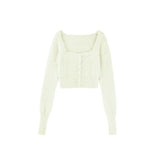 Collor Knit Sweater Women Sweet Elegant Y2k Crop Tops Female 2022 Autumn Pure Color Elegant Pullover Korean Clothing