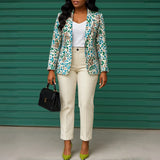 Women's V-Neck Bubble Bubble Sleeve Open Fork Dress Office Pencil Dress African