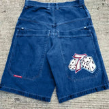 Denim Shorts Hip-Hop Pocket Baggy Denim Shorts Male Gothic Original-Outfit