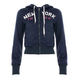 Letter Printing Rope T-Shirt Zip Hooded Casual Coat Woman 2025 Autumn And Winter New Top