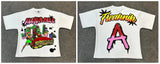 Loose Y2k Top Happy Hip Hop Print Short-Sleeved Goth T-Shirt Lovers' Sweatshirt Men's Wear-Outfit