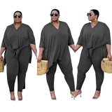 Size S-5XL 2 Piece Set Women Pants Sets Solid Loose Top Leggings Shot Sleeve Summer Jogger Tracksuit Wholesale