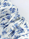 Puff Sleeve Floral Maxi Dress-Outfit