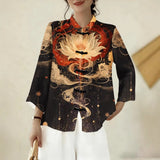 Explosion 3D Digital Printing Lattice Repair Medium And Long Casual Men's