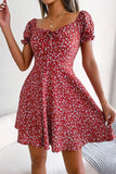 Floral Drawstring A-Line