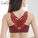 Leopard Front Closure Bra Wireless Beauty Lace Back Bras for Women Plunge Push Up