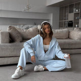 New Lazy Wind Loose Top + Fishtail Dress Set Women's Round Collar Knitting Set