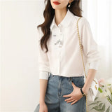 / Single-Piece Lace Mesh Spliced Bow French Top + Tight Waist White Short Skirt Set