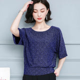 Elegant Shiny Sequin Blouse Glitter Shirt Tops Tunic Women Blouses Red Golden Shine Women's Blouses Plus Size New