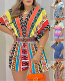 New Summer Style T90472023 Is Specially Designed For Loose Leisure Printed Jumpsuits.-Outfit
