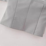 New Spring Style Solid Color Slim Collar Blouse 3067030-Outfit