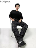 Korean Y2k Pants Women Fashion Streetwear Jeans High Waist Casual Zipper Denim Pantalon Femme Straight Vintage Trousers-Outfit