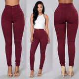 Slim Pencil High Waist Pants Spring Autumn Solid Color Office Ladies Tight Trousers Work Wear Femme-Outfit