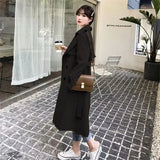 Toloer Trench Coat Female Spring And Autumn 2024 Spring New Medium And Long Korean British Style Small People Wear A Coat-Outfit