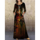 Spring Autumn 3D Ruffles Befree Maxi Dress Large Big Sexy Full Long Sleeve Boho Party Elegant