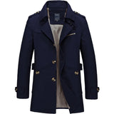 New Men Fashion Jacket Coat Spring Brand Men's Casual Fit Wild Overcoat Jacket Solid Color Trench Coat