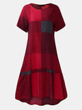 Dress Holiday Summer ZANZEA Short Sleeve Sundress Solid Casual Kaftan Ruffles Loose Vestidos Pockets O-Neck Robe