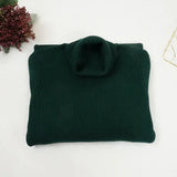 Knitted Dress Autumn Winter New Chic Turtleneck Long Sleeve Button Bandage Dresses Korean Elegant OL Robe