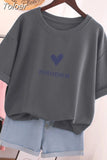 100% Cotton L-5XL T Shirt Plus Size Tshirt Short Sleeve Cartoon Women Top Summer Sweet Couple O Neck Oversized T