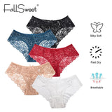 5 pcs/pack ! Ultra Thin Lace Panties Mid Rise Soft Women Brief Hollow Transparent