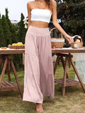 Summer Leisure Wide-Legged Cotton Pop High-Waisted Loose Trousers Women's