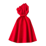 Party Dress Dress Women's Summer French Collared Shoulder Bubble Sleeve High Waist Fork Banquet