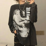 Grunge Oversized Black Women Hoodies Vintage Clothes Hippie Harajuku Goth Anime White Sweatshirts Female Emo 2021
