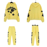 55555 Hip Hop Printed Letter Cobweb Hoodie Hoodie Couple Style Hoodie Trend-Outfit