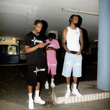 New Men's And Women's Trend Brand Street Hip-Hop Punk Alphabet Printed Leisure Sports Short-Sleeved Shorts Set-Outfit