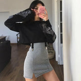 Women Long Sleeve Floral Printed O Neck Jumper Evening Party Club Wear Crop Top Printing Pullover Tops-Outfit