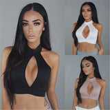 Hot Women Sexy Off Shoulder Bustier Tank Vest Tube Crop Tops Bodycon Solid Clubwear Hole Strapless Bra Tank Vest Outwear-Outfit
