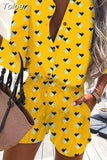 Print Long Sleeve Shirts and Short Pants Set Women Spring Summer New Single Breasted Blouse Pocket Shorts 2 PC