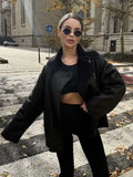 Fall Fashion Collar Three-Color Fur Integrated Long-Sleeved Jacket Women's