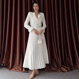 Temperament Long Dress Suit Women's 100-Fold Dress Suit Women's