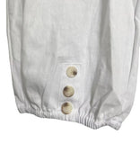 Loose High Waist Button Linen Trousers