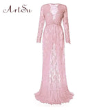 Women Black Lace Dress Sleepwear Floor-Length White See Through Dress Adjust Waist Sexy Hollow Out Vestido Maxi Plus