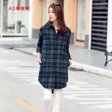 New 2020 Button Down Shirt for Women Plus Size Cotton Long Plaid Flannel Shirt Korean Full Sleeve Casual Loose